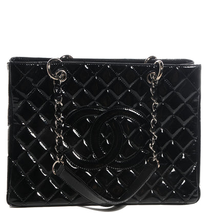 Chanel Patent Grand Shopping Tote GST Black 1 of 7