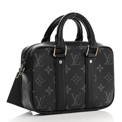 Louis Vuitton Monogram Eclipse Nano Porte Documents Voyage Black 3 of 8