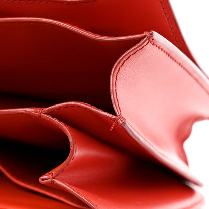 Celine Calfskin Medium Classic Box Flap Bag Red 13 of 16