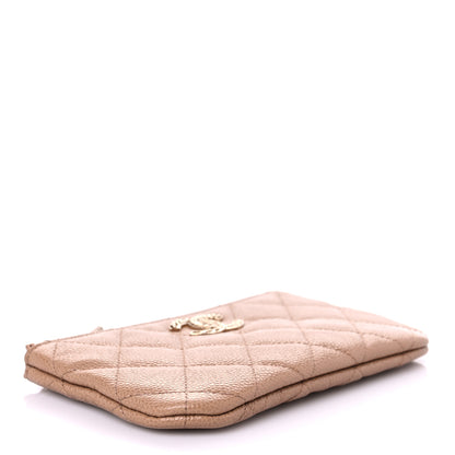 Chanel Caviar Quilted Small Multi Chain Cosmetic Case Beige 4 of 7