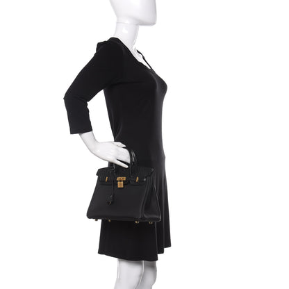 Hermes Togo Matte Alligator Birkin Touch 25 Black 2 of 32