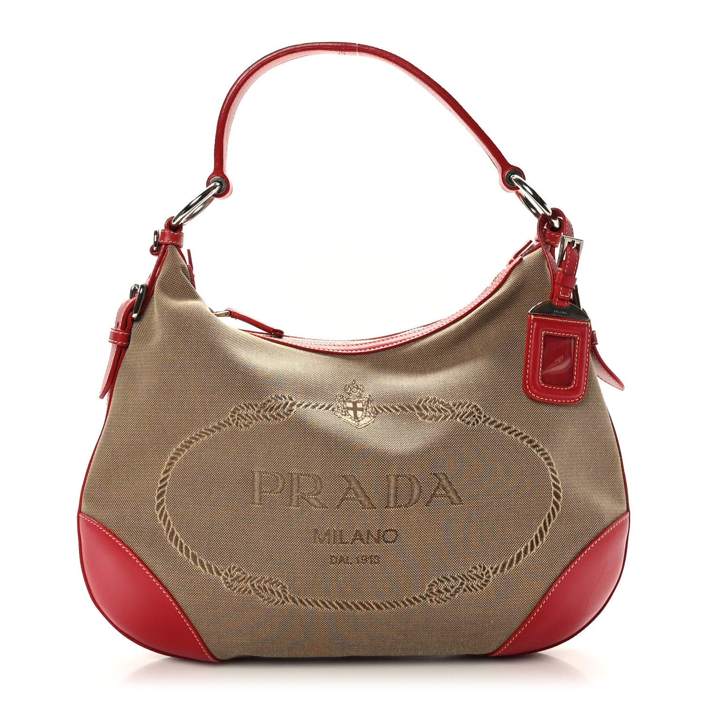 Jacquard Logo Hobo Corda Rosso