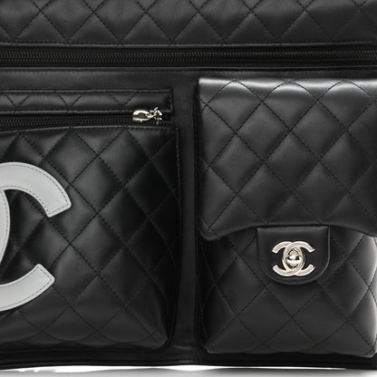 Chanel Calfskin Quilted Cambon Multipocket Shoulder Bag Black 7 of 7