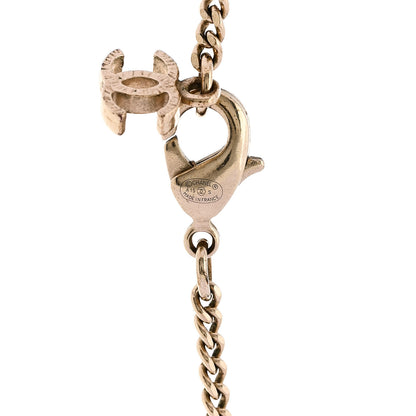 Chanel Pearl CC Pendant Necklace Light Gold 5 of 5