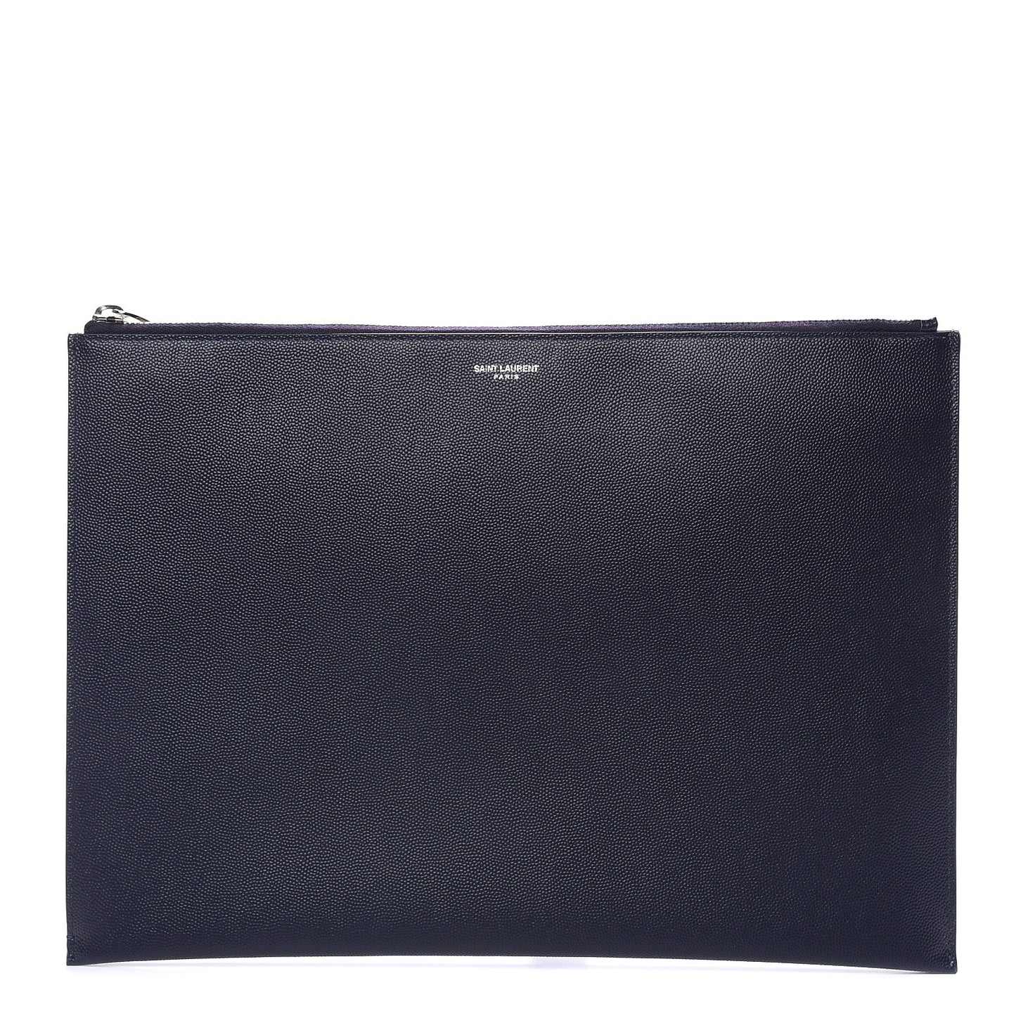 Matte Grain De Poudre Zipped Document Holder Deep Marine