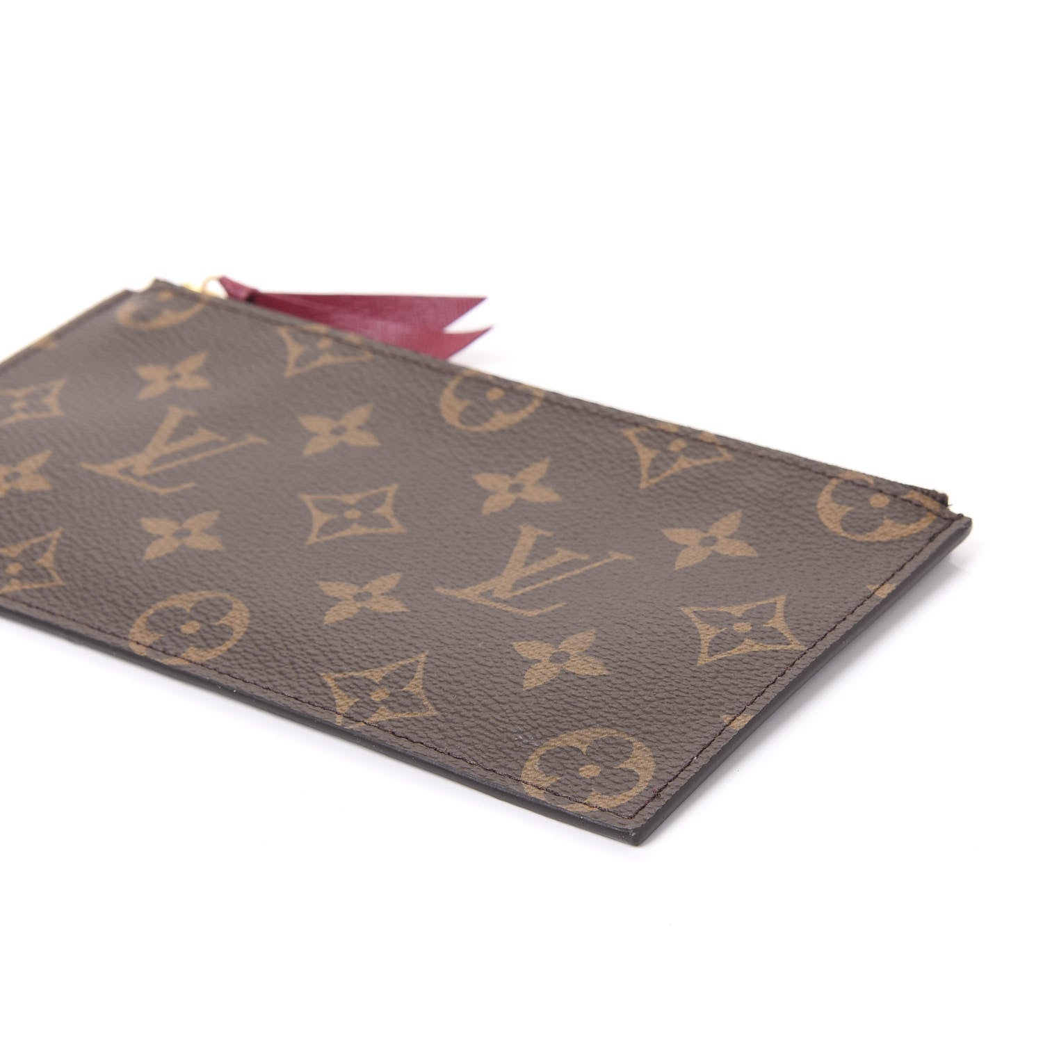 Louis Vuitton Monogram Felicie Chain Wallet Zippered Insert Fuchsia 6 of 8