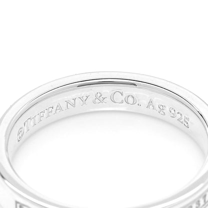 Tiffany Sterling Silver Narrow 1837 Band Ring 56 7.5 4 of 4