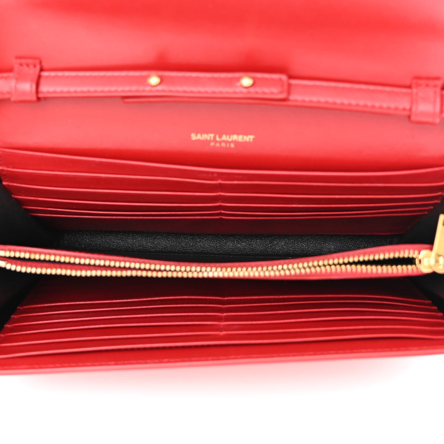 Patent Calfskin Monogram Kate Wallet On Chain Rouge Eros