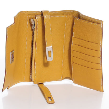 Hermes Chevre Mysore Medium Kelly Wallet Curry 6 of 9