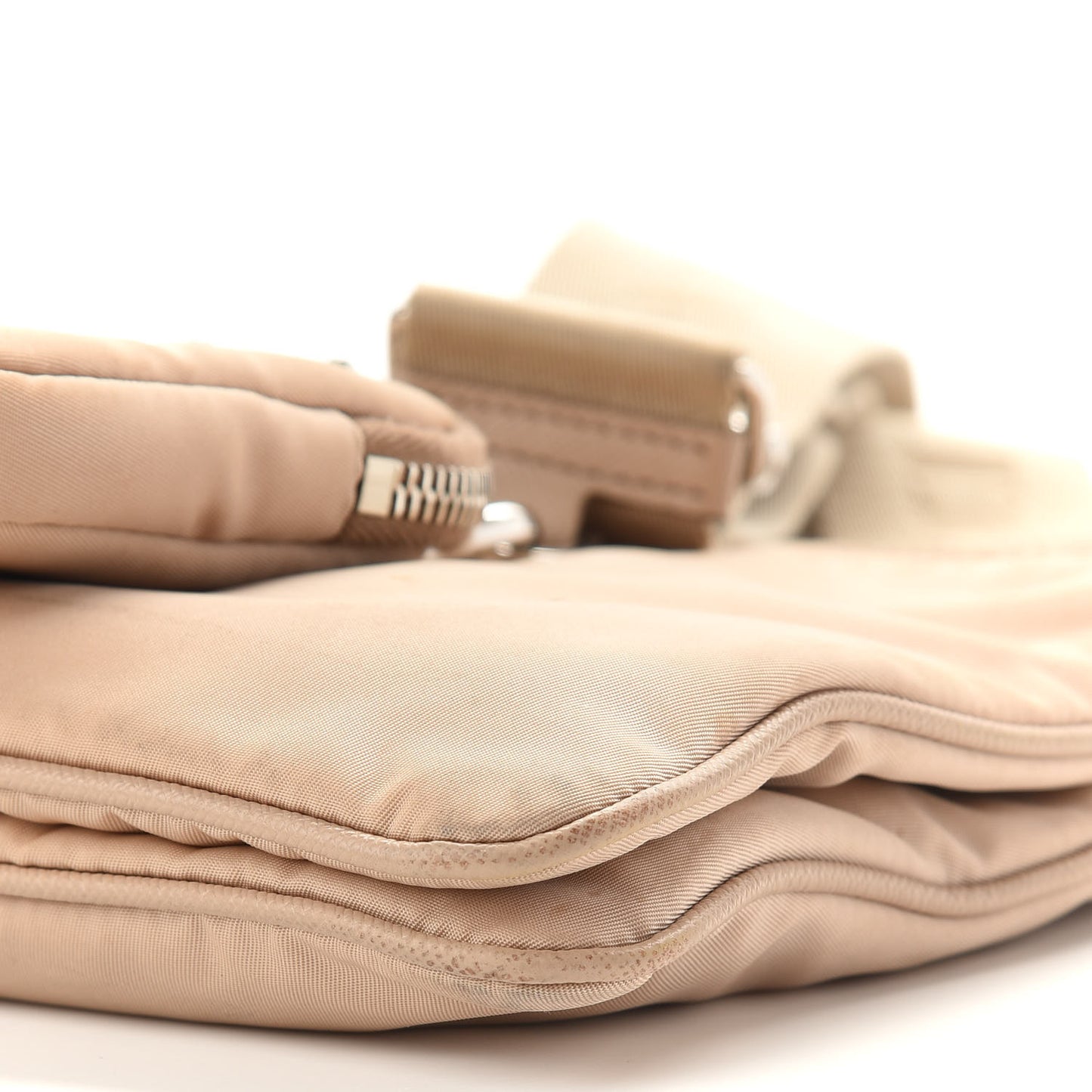 Re-Nylon Saffiano Re-Edition 2000 Double Zip Crossbody Bag Cammeo