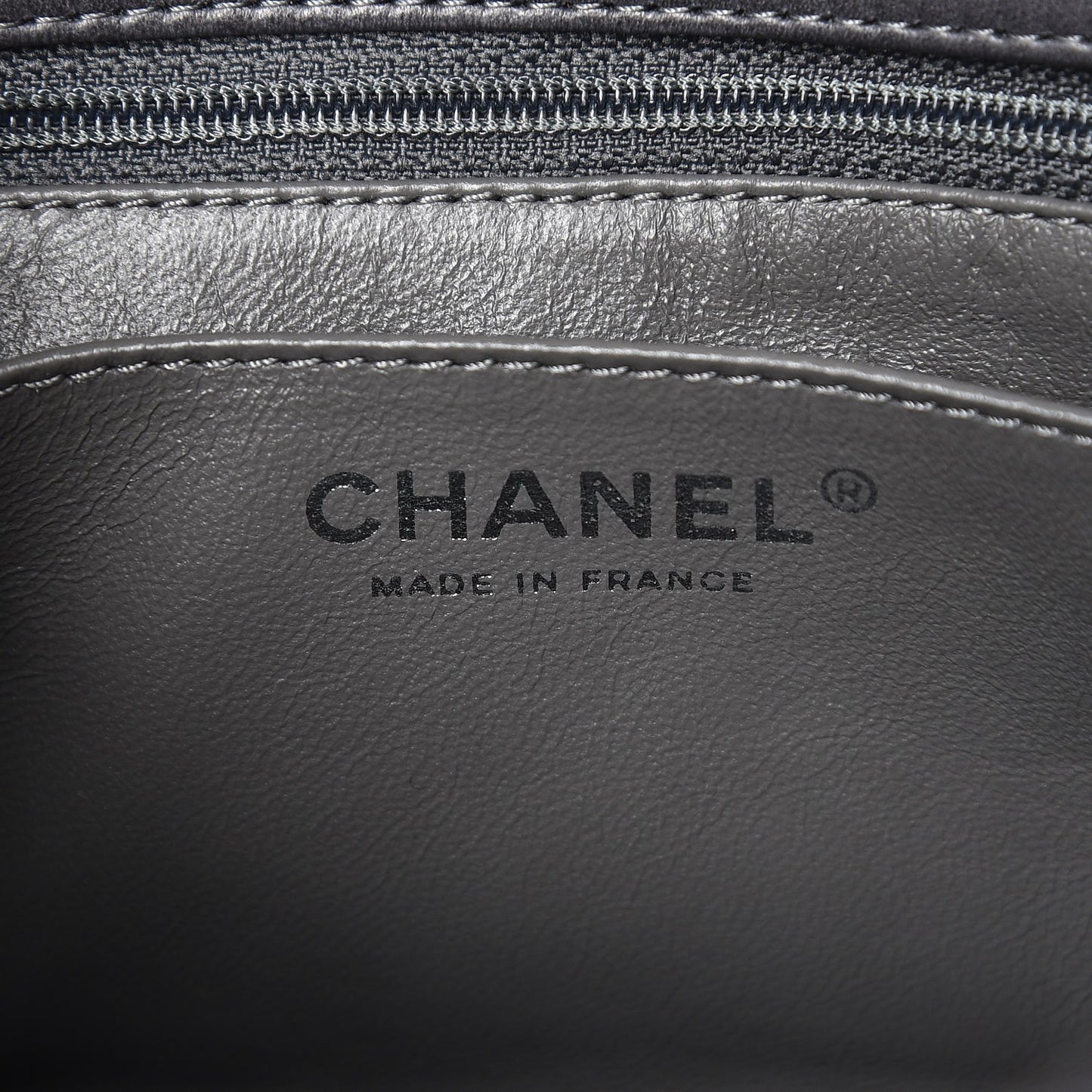 Lambskin Quilted Mini Square Flap Dark Grey