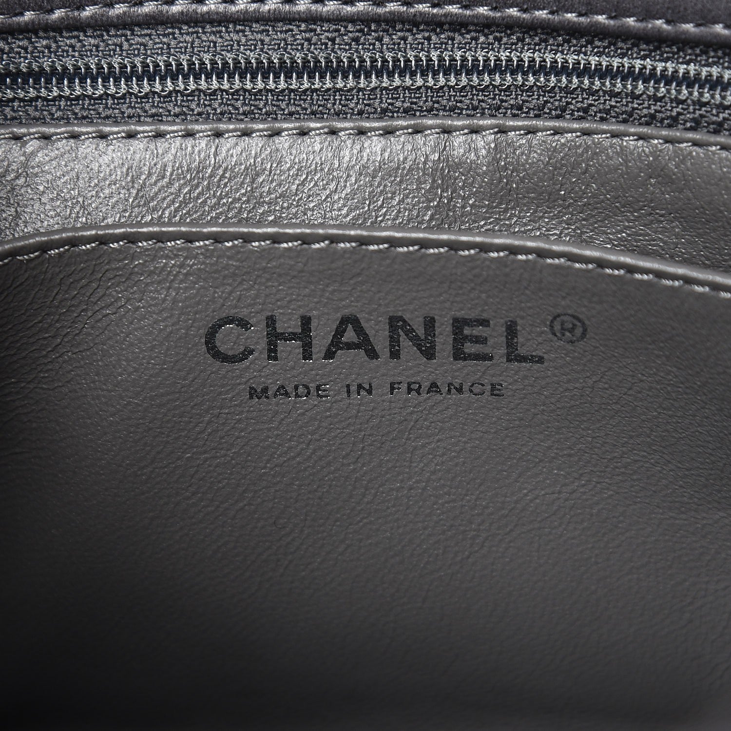 Chanel Lambskin Quilted Mini Square Flap Dark Grey 6 of 9