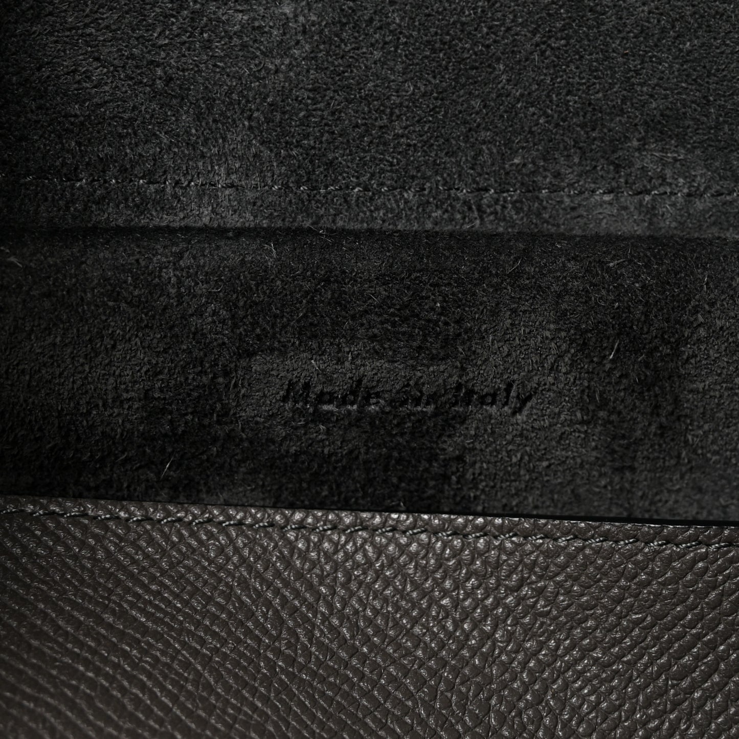 Baby Grained Calfskin Micro Belt Bag Grey