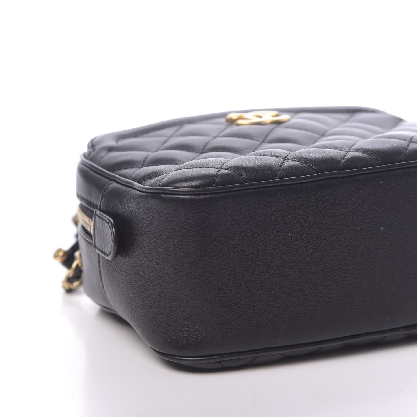 Calfskin Quilted CC Vanity Case Black