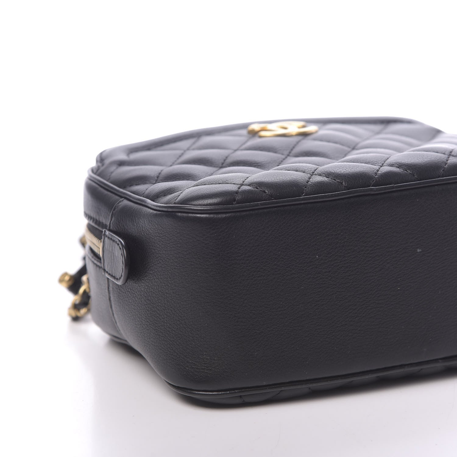 Chanel Calfskin Quilted CC Vanity Case Black 10 of 12