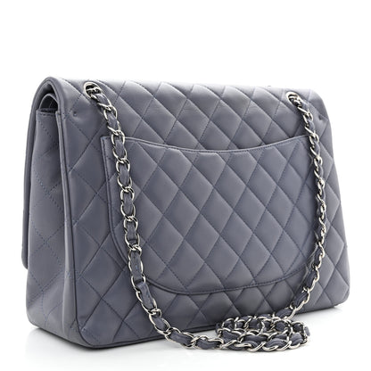 Chanel Lambskin Quilted Maxi Double Flap Light Purple 3 of 14