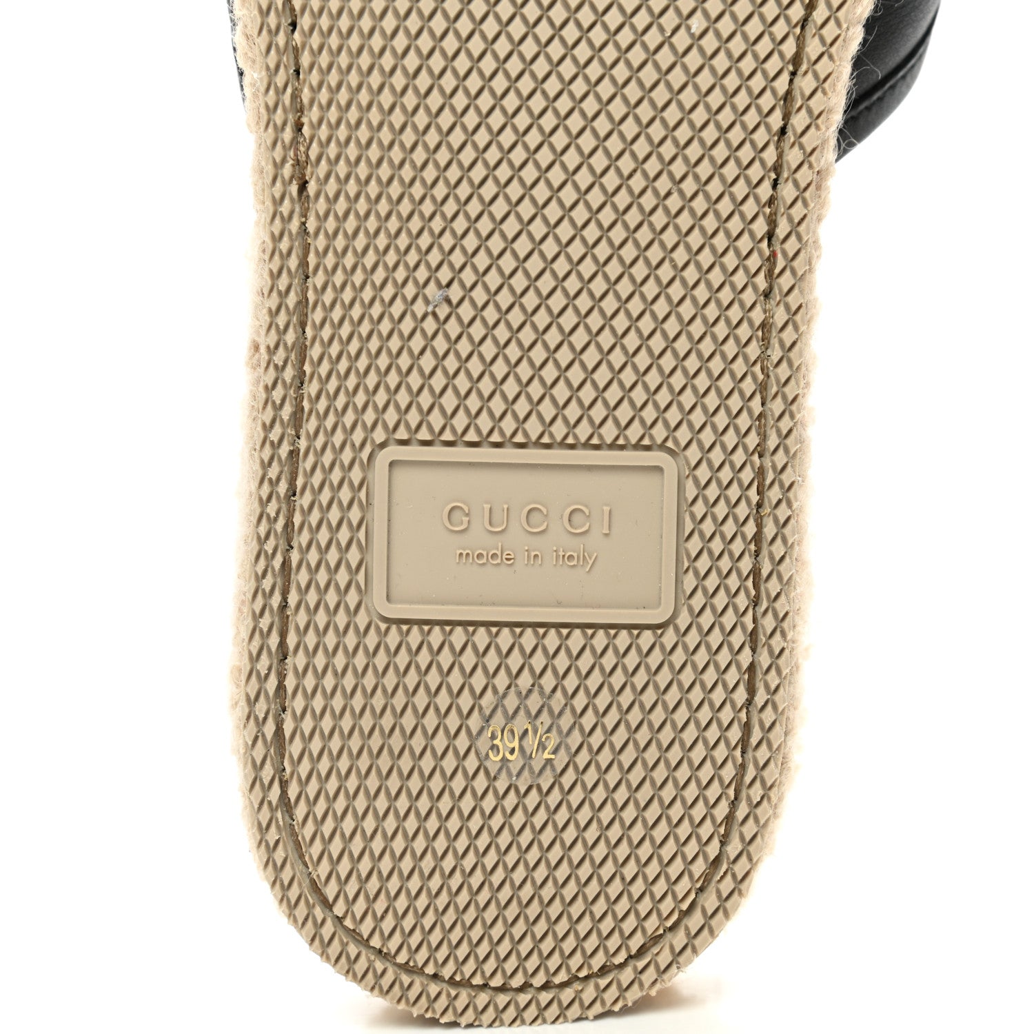 Gucci Nappa Wool Womens Fria Slippers 39.5 Black Butterscotch 6 of 11