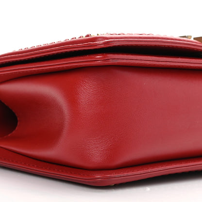 Chanel Lambskin Quilted Medium Top Handle Boy Flap Red 7 of 8