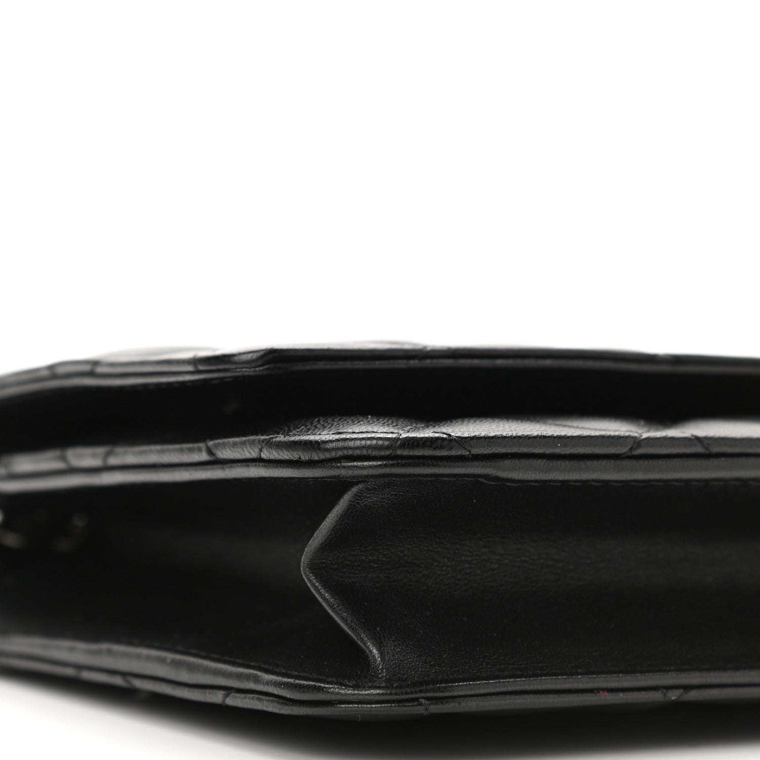 Chanel Lambskin Quilted Wallet On Chain WOC Black 10 of 12