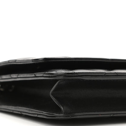 Chanel Lambskin Quilted Wallet On Chain WOC Black 10 of 12