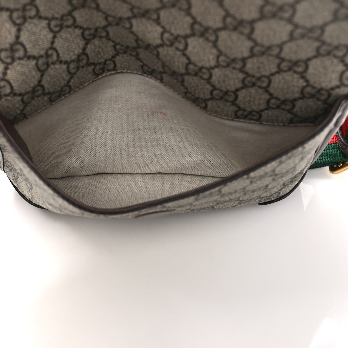 GG Supreme Monogram Web Small Neo Vintage Double Flap Messenger Bag Beige New Acero