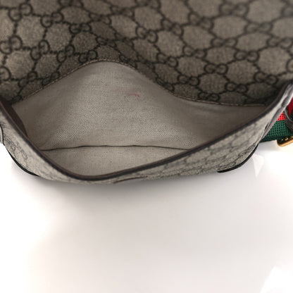 Gucci GG Supreme Monogram Web Small Neo Vintage Double Flap Messenger Bag Beige New Acero 5 of 8