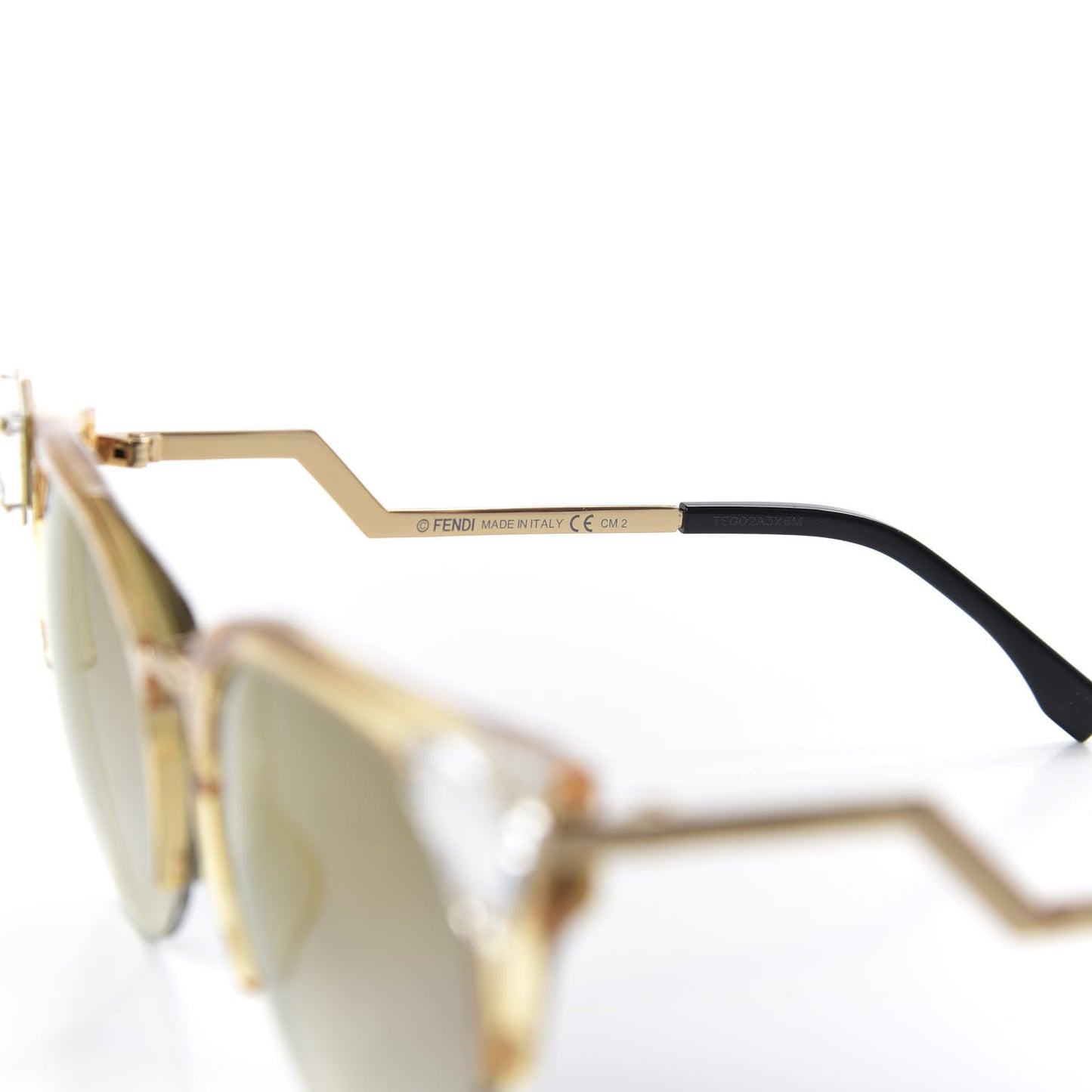Metal Iridia Cat Eye Sunglasses FF 0041/S Gold