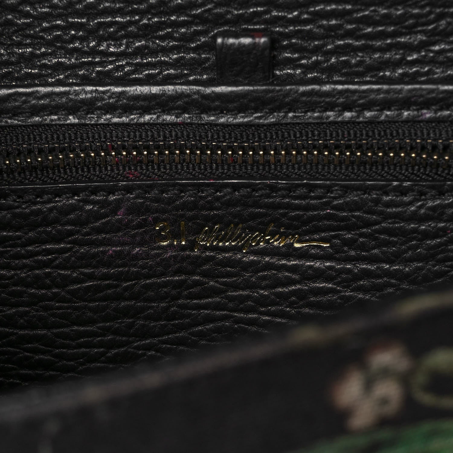 3.1 Phillip Lim Textured Calfskin Canvas Mini Floral Pashli Satchel Black Multicolor 5 of 16