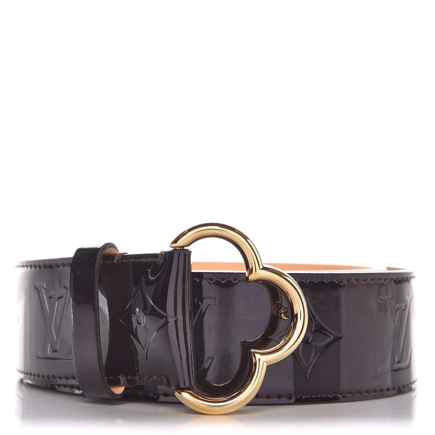 Louis Vuitton Vernis 40mm Fleur Belt 85 34 Amarante 1 of 9