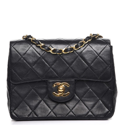 Chanel Lambskin Quilted Mini Square Flap Black 1 of 8