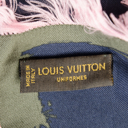 Louis Vuitton Silk Arty Flower Scarf Marine 5 of 5