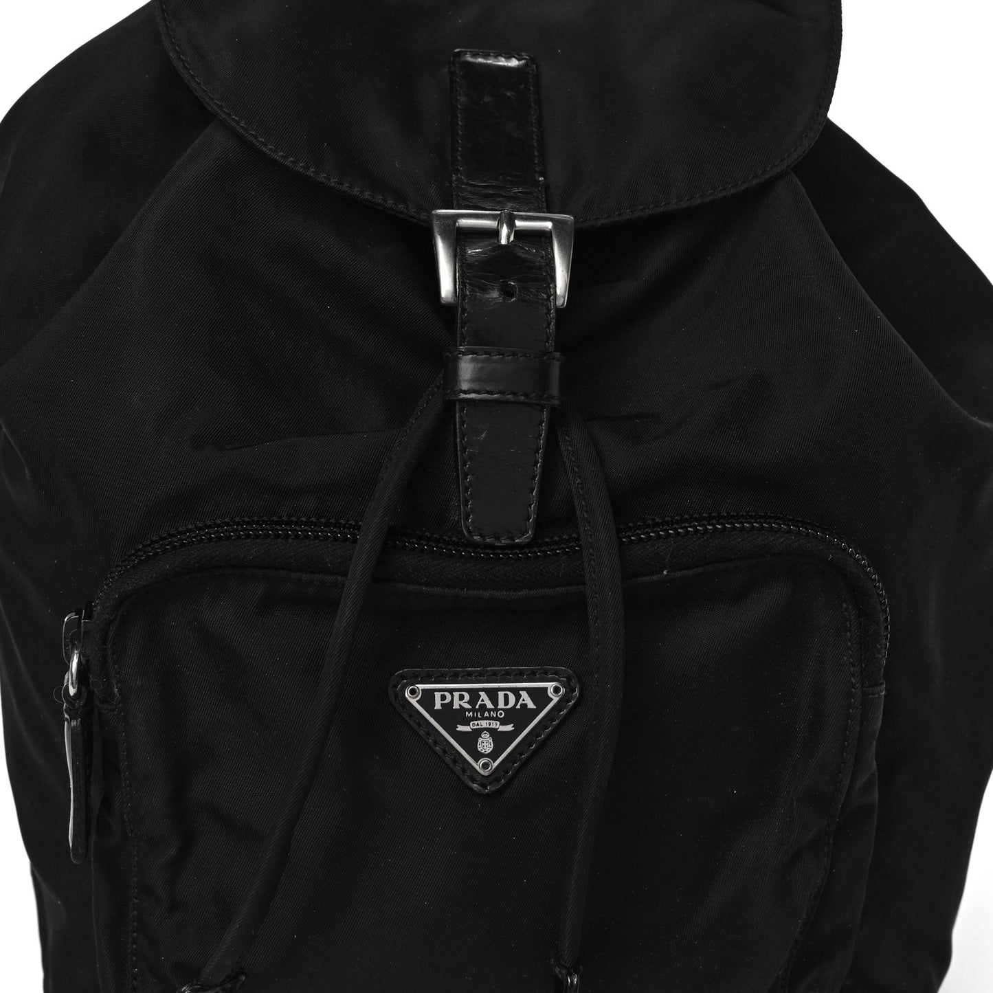 Nylon Vela Mini Cinch Backpack Black