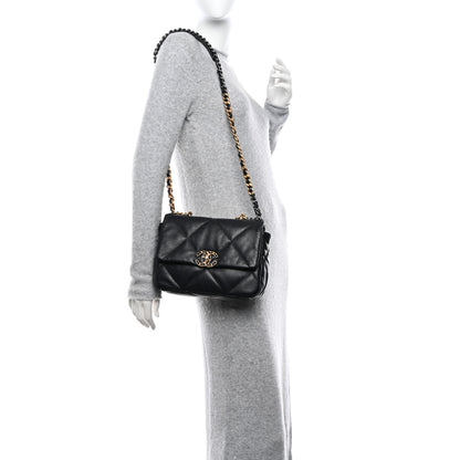 Chanel Lambskin Quilted Medium Chanel 19 Flap Black 2 of 11