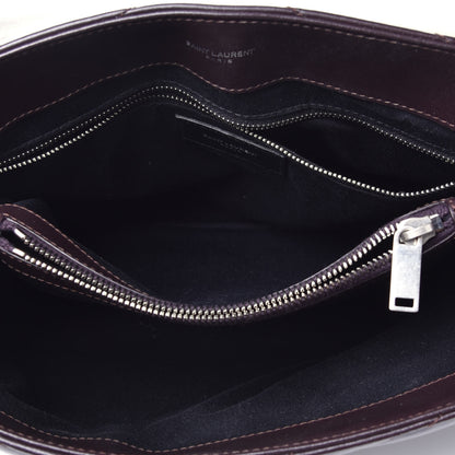 Saint Laurent Calfskin Y Quilted Monogram Medium Loulou Chain Satchel Amaranto 5 of 9