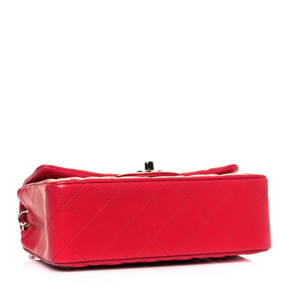 Chanel Lambskin Quilted Mini Rectangular Flap Red 4 of 9