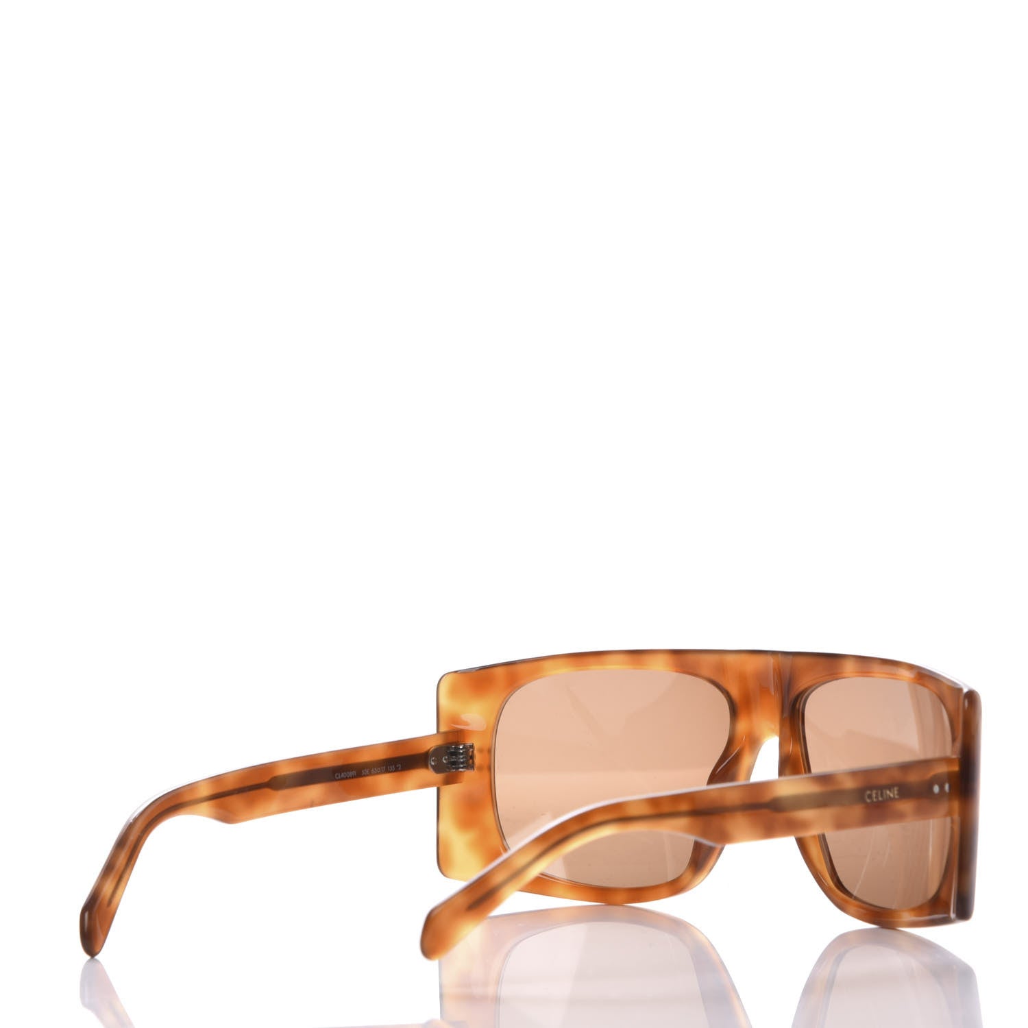 Celine Acetate Curved Flat Top Rectangular Sunglasses CL40089I Brown 4 of 6