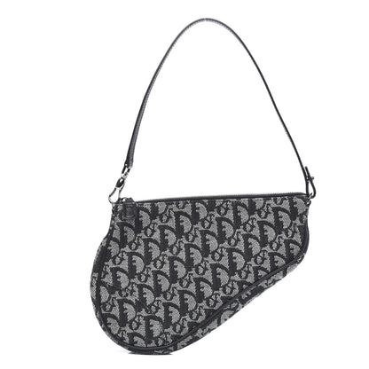 Christian Dior Monogram Mini Saddle Pochette Black 1 of 9
