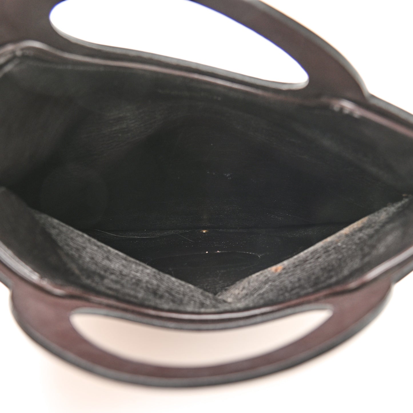 Monogram Fold Over Clutch Brown