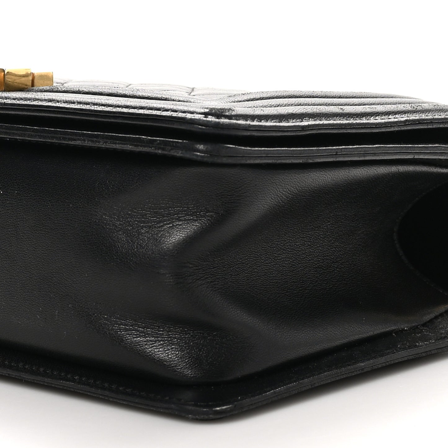 Lambskin Quilted Medium Boy Flap Black