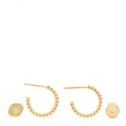 Cartier 18K Yellow Gold Diamond SM Etincelle De Cartier Hoop Earrings 3 of 6