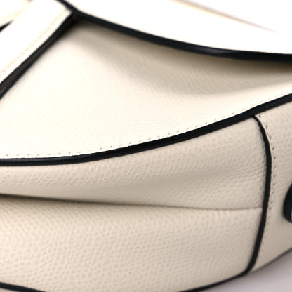 Christian Dior Grained Calfskin Saddle Bag White 9 of 18