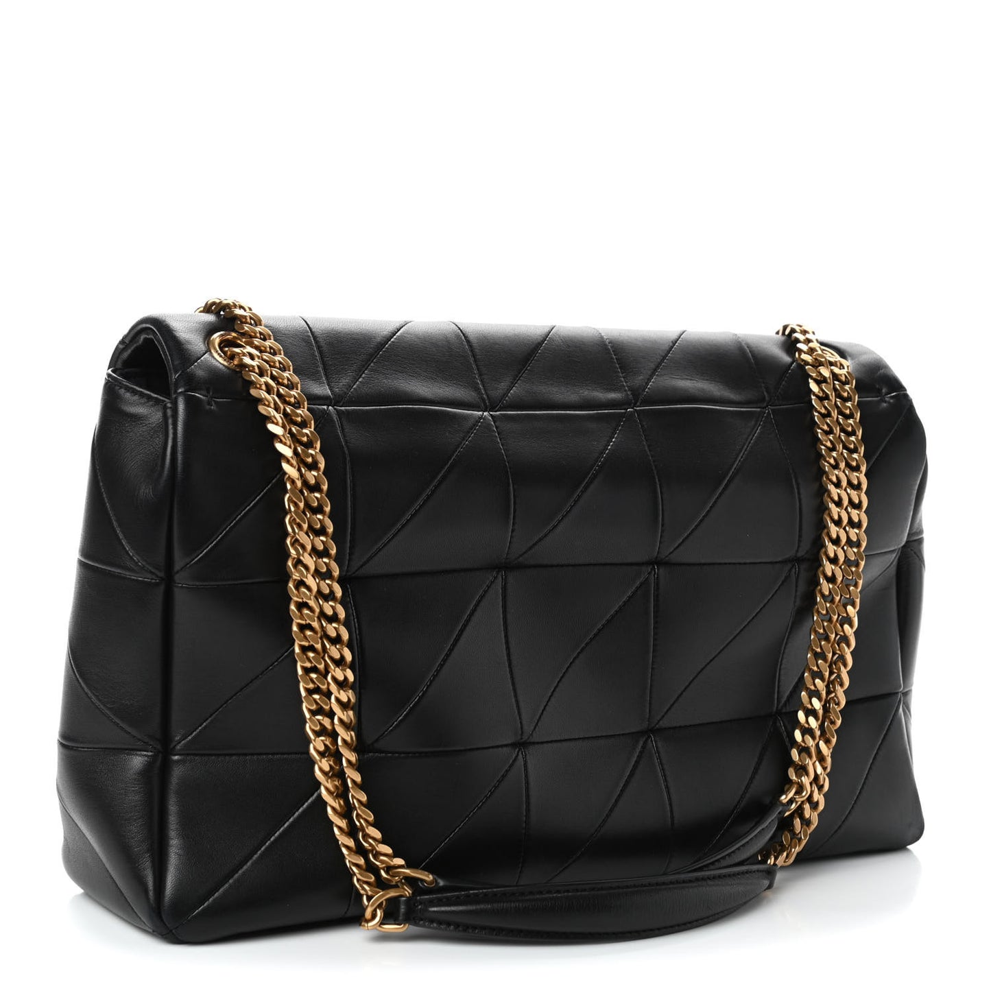 Lambskin Patchwork Monogram Large Jamie Black
