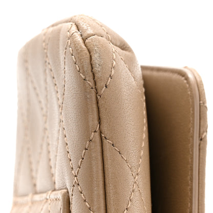 Saint Laurent Lambskin Quilted Gaby Phone Holder Crossbody Dark Toffee 12 of 13