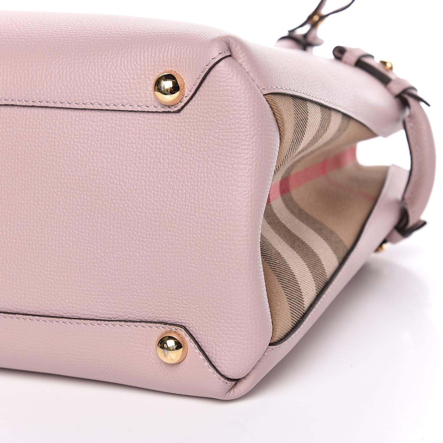 Burberry Grainy Calfskin House Check Medium Banner Tote Pale Orchid 10 of 10