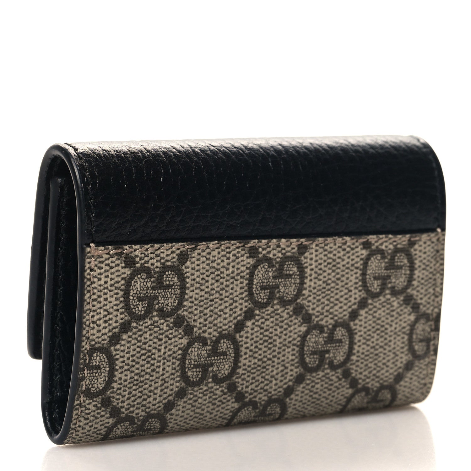 Gucci Dollar Calfskin GG Supreme Monogram GG Marmont 6 Key Holder Case Black Beige Ebony 3 of 7