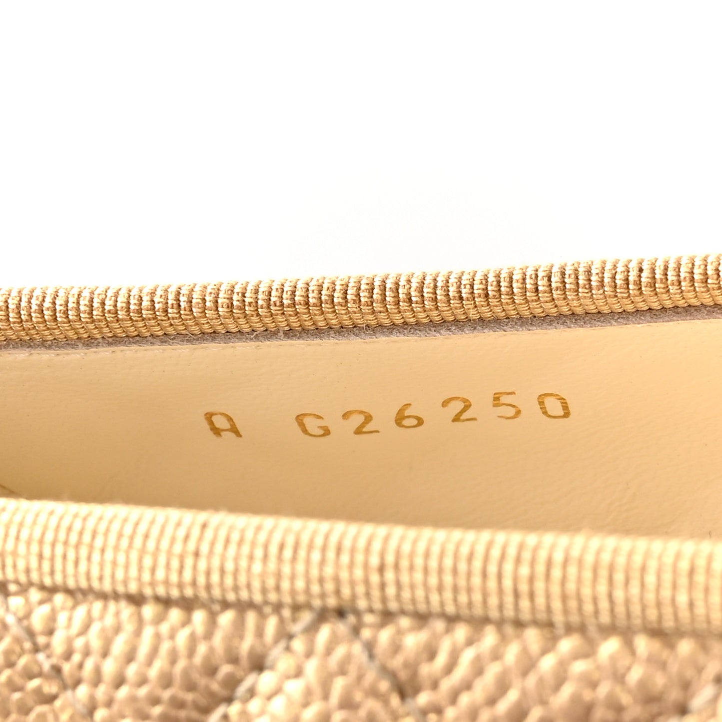 Caviar Quilted CC Cap Toe Ballerina Flats 41 Beige