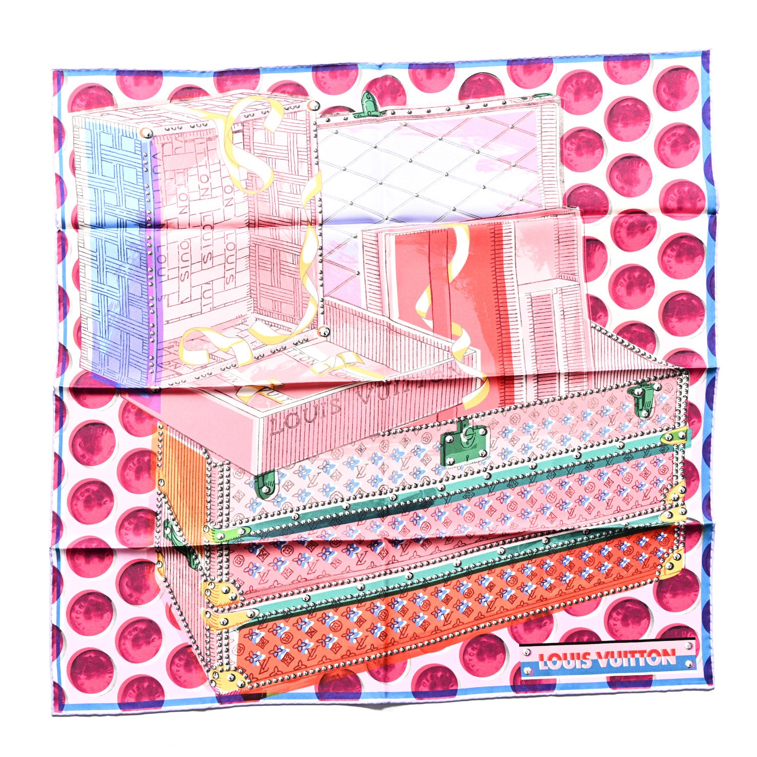 Louis Vuitton Silk Magic Malle Square Scarf 70 Pink 1 of 3