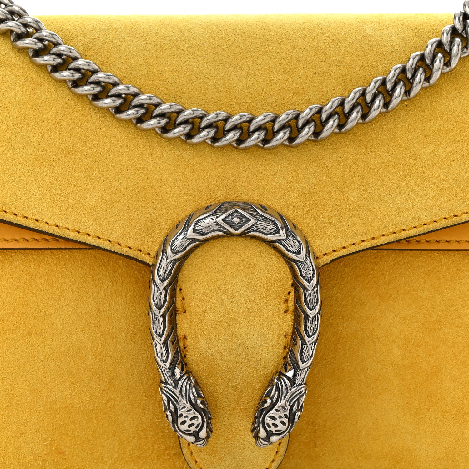 Gucci Suede Small Dionysus Shoulder Bag Yellow 8 of 12