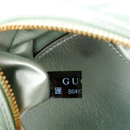 Gucci Iridescent Nappa Chevron Matelasse Small GG Marmont Chain Shoulder Bag Iridescent Salvy Green 8 of 11