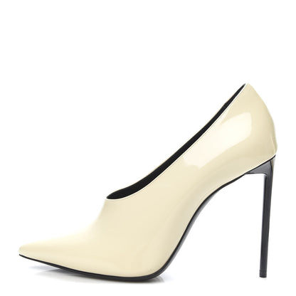 Saint Laurent Patent Calfskin Teddy High Vamp 105 Pumps 36.5 Porcellana 1 of 9